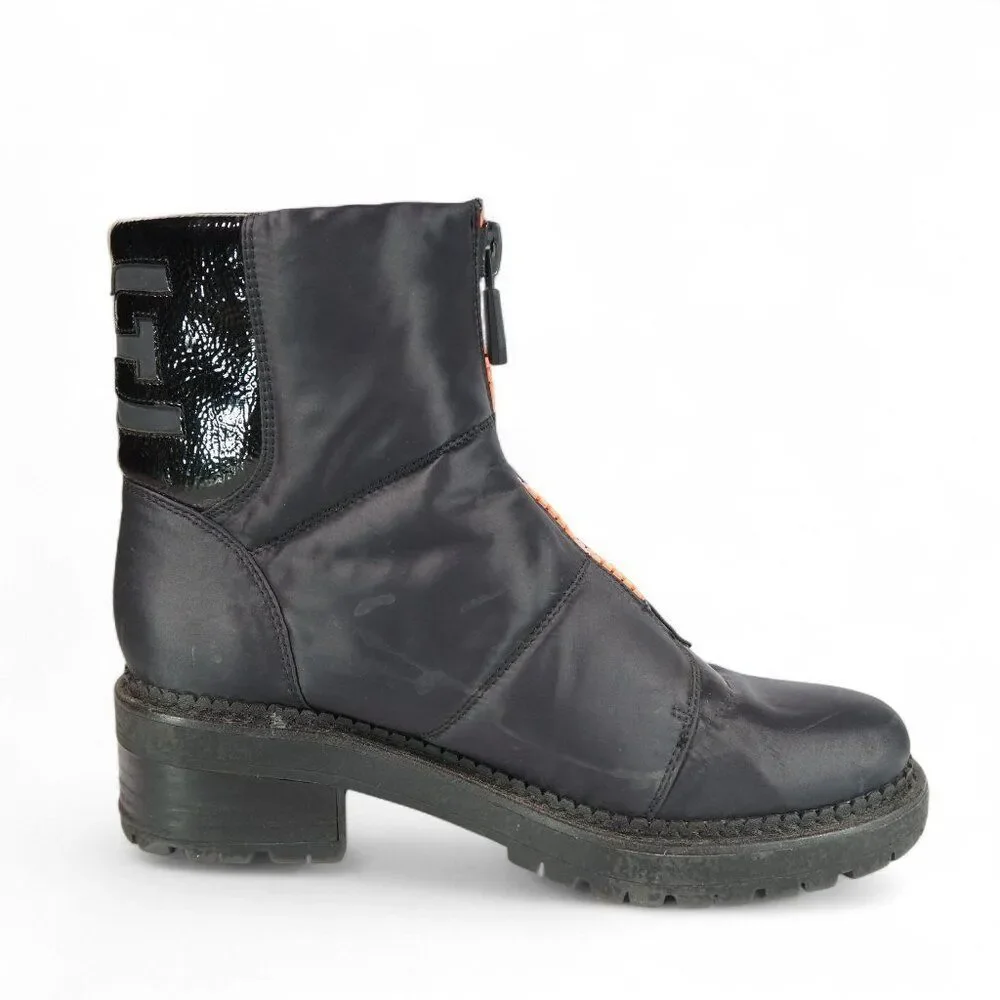 Sam Edelman Jalissa Puffer Waterproof Boots Women's 7 Black‎ / Orange